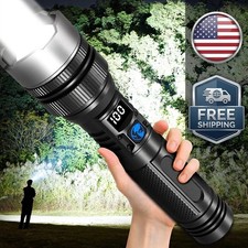 99000000 Lumen Super Bright LED Tactical Flashlight Rechargeable LED Work Lights picture