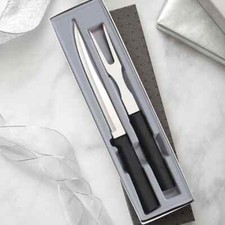 RADA CUTLERY G213 TWO PIECE CARVING GIFT SET BLACK HANDLE MADE IN USA picture