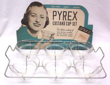 Vintage Pyrex Custard Cup Set with Rack picture