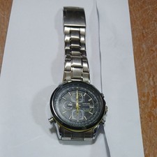 Citizen Eco-Drive World Chronograph Radio Solar Watch Gray Dial Unverified picture