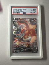 2022 POKEMON SWORD & SHIELD BRILLIANT STARS #154 FULL ART/CHARIZARD V PSA 10 picture