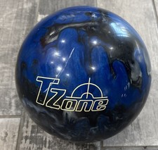 Brunswick T-Zone Blue Black Gray Marble Swirl Bowling Ball 12LBS Drilled picture