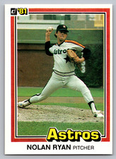 1981 DONRUSS #250 NOLAN RYAN HOUSTON ASTROS picture