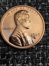 1969 S PROOF with DDO/DDR HIGH  GRADE  RD DOUBLING ON LINCOLN /IGW/U.S.A/ DATE/S picture