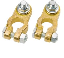 Universal Brass Battery Terminal Connectors, Top Post Clamp Set picture