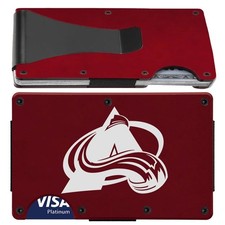 Colorado Avalanche Guardian Angel Titanium Carbon Fiber RFID Blocking Wallet D7 picture