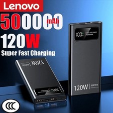  Lenovo 500000mAh Power Bank 120W Super Fast Charging Battery High Capacity Digi picture