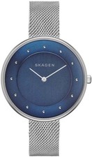 Skagen Gitte Blue Dial Stainless steel Mesh Band  Women's Watch SKW2293 picture