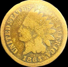 1864 Indian Head Small Cent 1C 