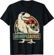 Grandpa Saurus T-Rex Family Matching T-Shirt - Perfect for Dinosaur Lovers picture