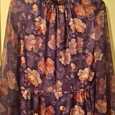 Stunning authentic 1970s vintage midi dress picture