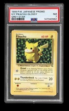 Ivy Pikachu Pokemon 1999 Glossy Corocoro GREY STAR Japanese Promo English PSA 7  picture
