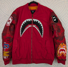 Hudson Outerwear We Killed Ape Shark Red Camo Varsity Bomber Jacket Size 2X picture