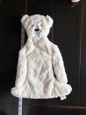Slumberkins Honey Bear Lovey Plush Security Blanket Teddy 14” Toy 2022 White picture