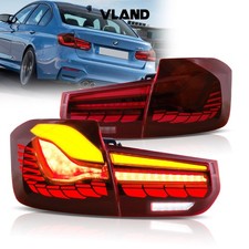VLAND Red OLED GTS Tail Lights For 2012-18 BMW 3 Series F30 F35 F80 W/Animation picture