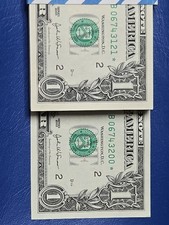 2003 $1 STAR NOTES  CONSECUTIVE SEQUENTIAL NUMBERS B  SERIES UNC picture