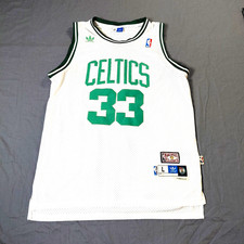 Adidas Hardwood Classics Larry Bird Boston Celtics Jersey Mens Large #33 White picture