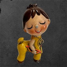 Enesco Sagittarius Centaur Figurine Zodiac Girl Yellow Vintage Retro Japan-READ picture