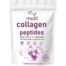 Micro Ingredients Multi Collagen Peptides Powder, Type I II III V X, Unflavored  picture