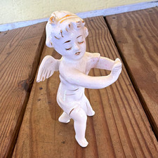 vintage 1950s ceramic or porcelain angel candle hugger/climber figurine picture