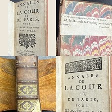 1702 Annales de la Cour et de Paris Vol 2 Courtilz d'Artagnan Author Spine Worn picture