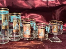 46 Pc Massive Vintage Libbey Southern Comfort Riverboat Barware Estate Set picture