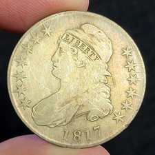 1817 Capped Bust 50c Half Dollar Fine (O-111a, R-2) Heavy Die Clash picture