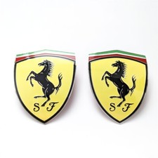New Ferrari Fender Shield Emblems (Pair) | Fits 458, 88,360,F12,California&More picture