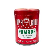 Vintage Royal Crown Pomade Hair Dressing Cardboard Container Metal Lid 3.25 oz picture