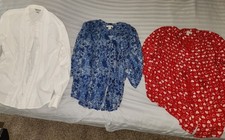 Coldwater Creek Women’s Tops Lot of 3  Cotton Floral Hearts Multicolor picture