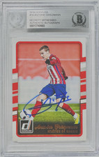 2016-17 Antoine Griezmann Panini Donruss Signed #15 BAS Beckett Witnessed picture
