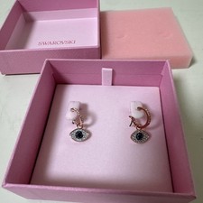 Swarovski Symbolica Hoop Earrings Evil Eye, Blue, Rose Gold-Tone Plated 5425857 picture