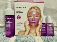 🎀Skinetic🎀Firming & Age Defense-Cleanser, 2 Serums & Mask: Bakuchiol NEW 4pcs picture