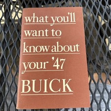 VINTAGE ORIGINAL 1947 BUICK OWNER'S MANUAL picture