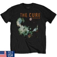 The Cure T Shirt Disintegration Mens Black Classic Rock Band Tee New Official picture