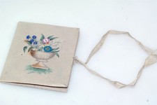 Vtg Hand Embroidered Linen Needle Case Floran Urn  picture