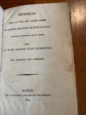 Memorias de Jovellanos 1814 Ceán Bermúdez Spanish Antique Book - Rare - Banned picture