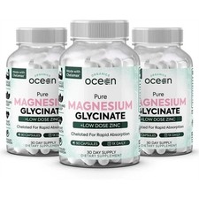 Organics Ocean Pure Magnesium Glycinate Strength Chelated supplement-3 PACK picture
