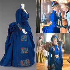 1885s American Victorian Walking Visiting Afternoon Bustle Duchess Dress Royal picture