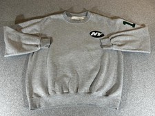 Vintage New York Jets Sweatshirt Mens Large Gray Namath 12 NFL football Crewneck picture