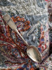 Antique Hotel Sterling Silver Spoon Engraved Shell Handle Monogrammed  picture