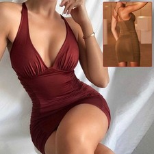 Sexy Deep-V Backless Mini Dress – Summer Club Look picture