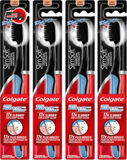 Colgate Slimsoft Floss-Tip Charcoal Toothbrush, Soft (4 Count) picture
