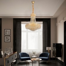 Luxury Crystal Chandelier LED Ceiling Pendant Lamp Living Room Lighting Fixture picture
