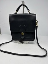 Vintage Coach Station 5130 Blue Leather Crossbody Purse Turnlock Handbag picture
