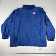 Nike NFL On Field Apparel 1/4 Zip Pullover Jacket Mens XXL Blue Windbreaker picture
