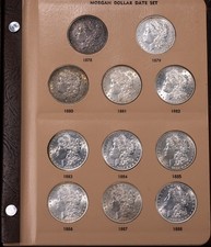 1878-1921 Complete High Grade Morgan Silver Dollar Date Set – 32 Coins in Dansco picture