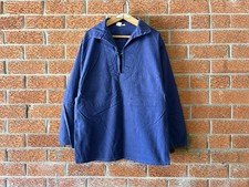 Vintage French Cotton Fisherman Pullover Smock Shirt Pit22