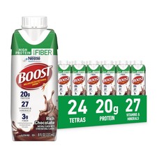 BOOST High Protein with Fiber Balanced 8 Fl Oz (Pack of 24), Rich Chocolate picture