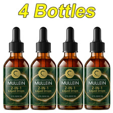 4 PACK Mullein Drops for Lungs, Detox and Cleanse Mullein Extract Supplement picture